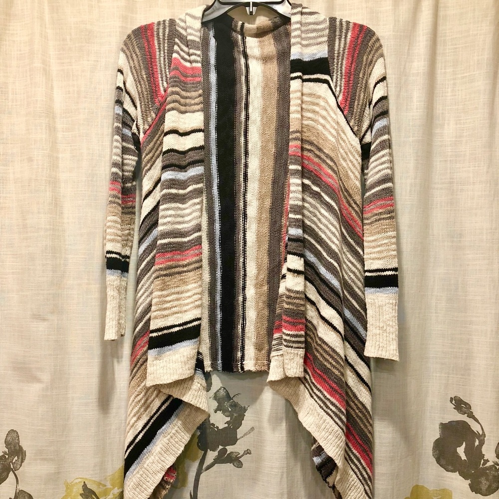 VGUC Justice size 14 drape style open cardigan